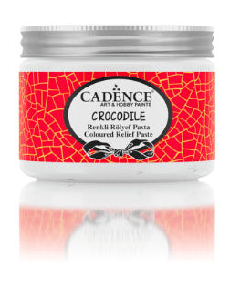 Crocodile Crackle Relief Paste SET (STEP 1 - STEP 2) - White- 4016 - 150 ML