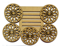 Laser Wood Coaster Set - LW 144