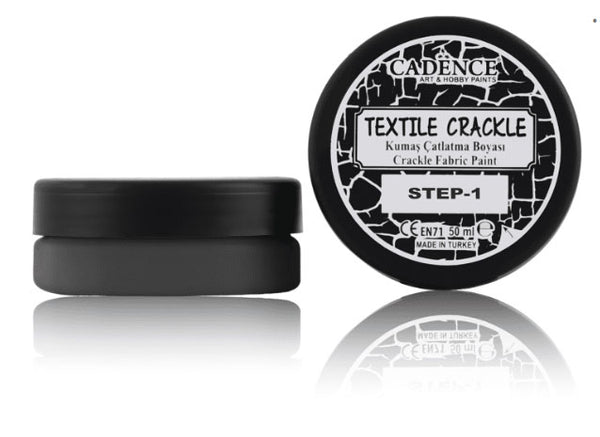 Textile Crackle Fabric Paint- 2 Steps - 50 ML - GRAFITI GREY  - TC 03
