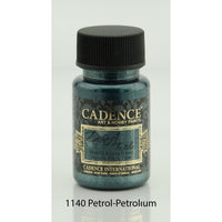 Dora Textile Metallic Fabric Paints- Petrolium- 50 ML