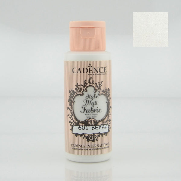 Style Matt Fabric Paint- white - 70Ml