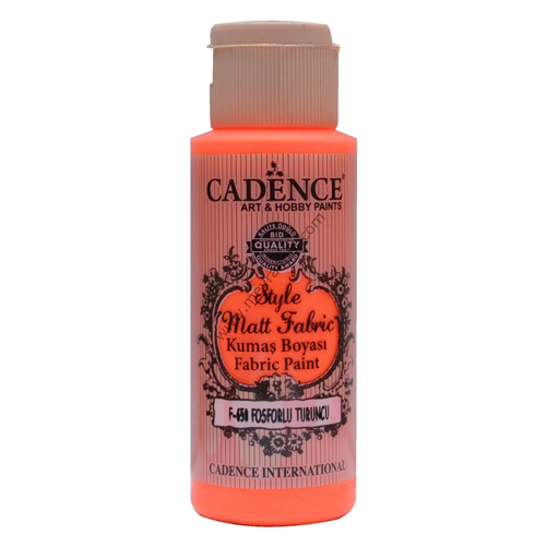 Style Matt Fabric Paint-fluorescent orange - 70Ml