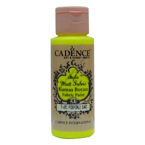 Style Matt Fabric Paint-fluorescent yellow - 70Ml