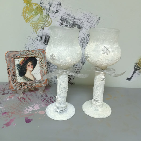 Snowy Glass Cup  | Xmas Accessories