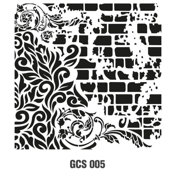 Grunch Wall Stencil Collection |GCSS005|25*25cm
