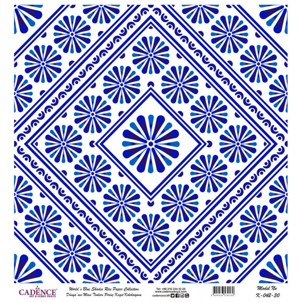 Rice Paper - World's Blue Shades K042