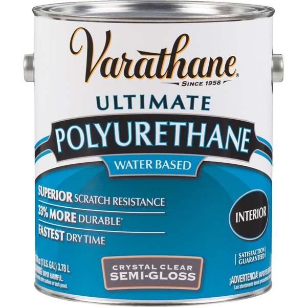 Varathane Polyurethane Water Based SEMI-GLOSS Interior Crystal Clear 946ML